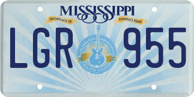 MS license plate LGR955