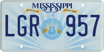 MS license plate LGR957