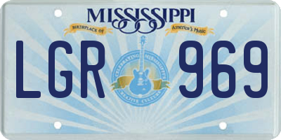 MS license plate LGR969