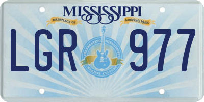 MS license plate LGR977