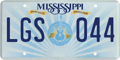 MS license plate LGS044