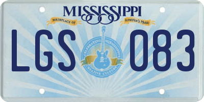 MS license plate LGS083