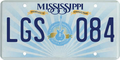 MS license plate LGS084