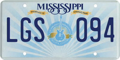 MS license plate LGS094