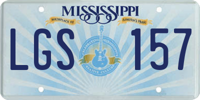 MS license plate LGS157