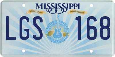 MS license plate LGS168