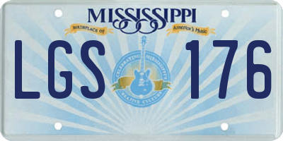 MS license plate LGS176