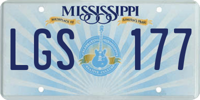 MS license plate LGS177