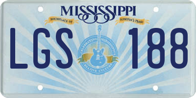 MS license plate LGS188
