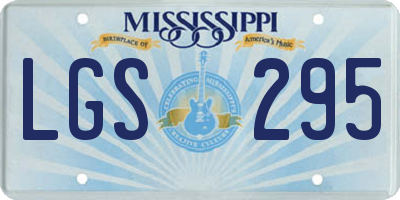 MS license plate LGS295