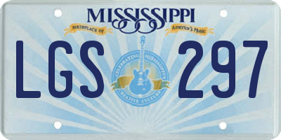 MS license plate LGS297
