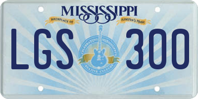 MS license plate LGS300