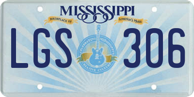 MS license plate LGS306