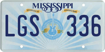 MS license plate LGS336