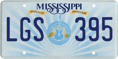 MS license plate LGS395
