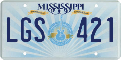 MS license plate LGS421