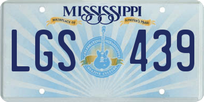 MS license plate LGS439