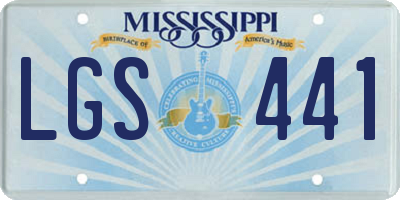 MS license plate LGS441