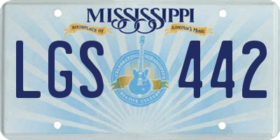MS license plate LGS442