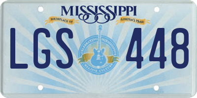 MS license plate LGS448