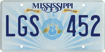 MS license plate LGS452