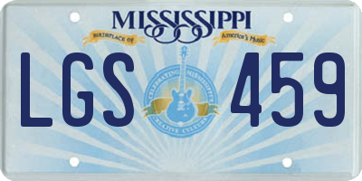 MS license plate LGS459