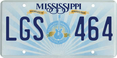 MS license plate LGS464