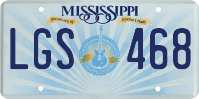 MS license plate LGS468