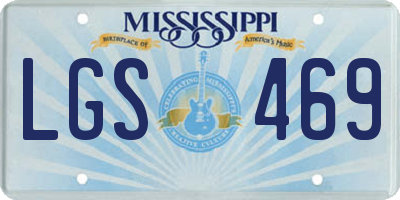 MS license plate LGS469