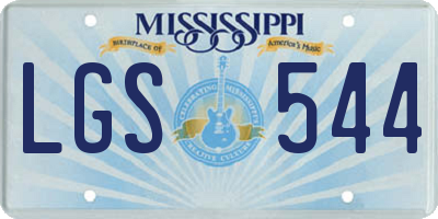 MS license plate LGS544