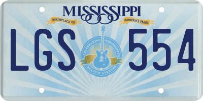 MS license plate LGS554