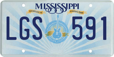 MS license plate LGS591