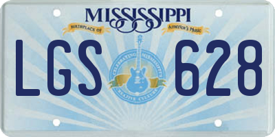 MS license plate LGS628