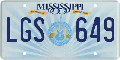 MS license plate LGS649