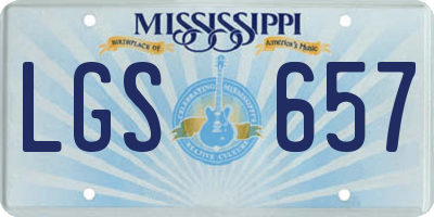 MS license plate LGS657
