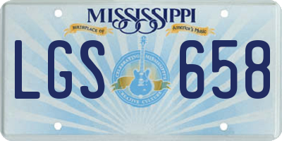 MS license plate LGS658