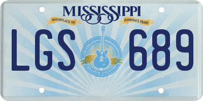MS license plate LGS689