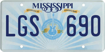 MS license plate LGS690