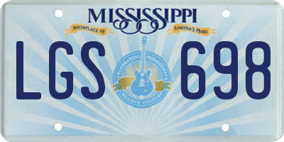 MS license plate LGS698