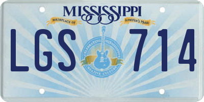 MS license plate LGS714