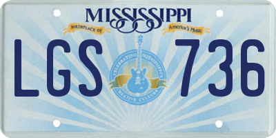MS license plate LGS736