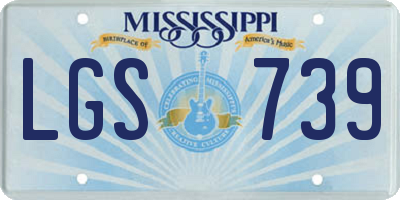 MS license plate LGS739