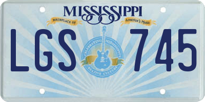 MS license plate LGS745
