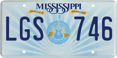 MS license plate LGS746