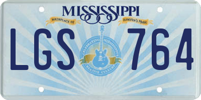 MS license plate LGS764