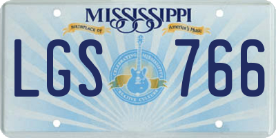 MS license plate LGS766