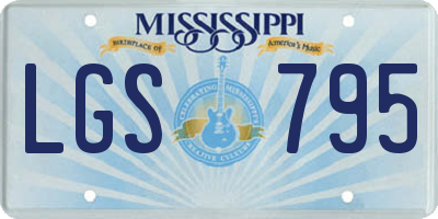 MS license plate LGS795