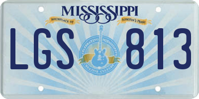 MS license plate LGS813