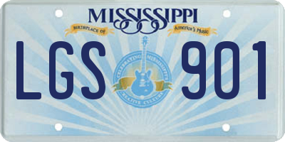 MS license plate LGS901