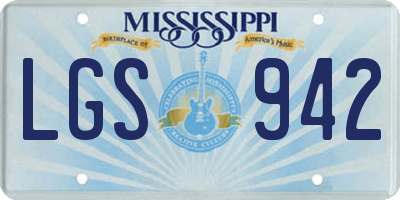 MS license plate LGS942